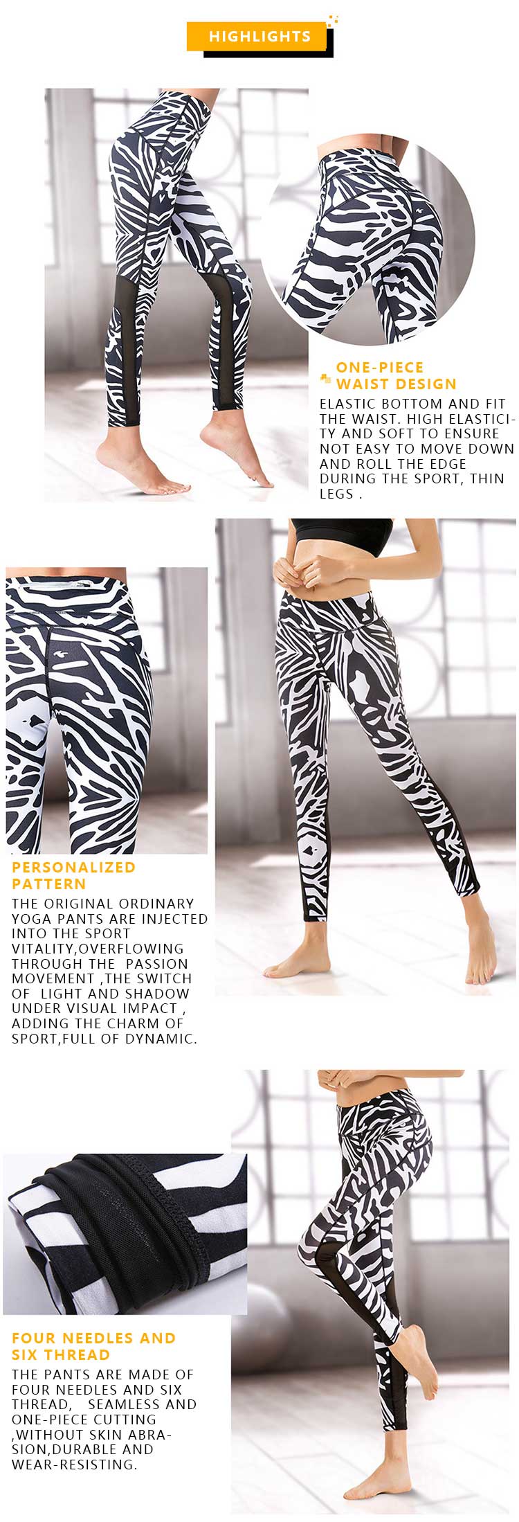 Gym Yoga Running Legging For Women Zip Pocket (Tidal Print) – ReDesign  Sports